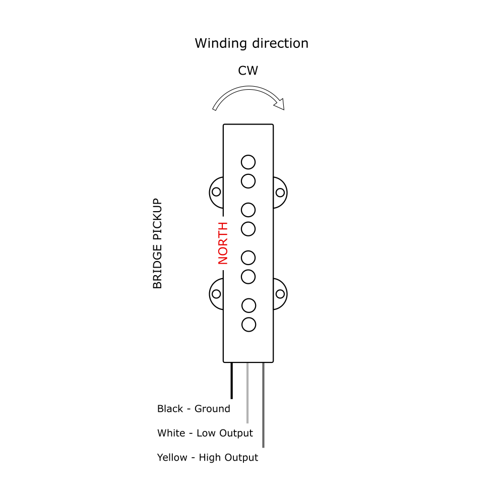 Tapped 4-string Jazz Bass® style bridge pickup