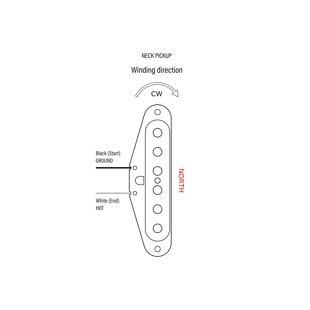 Low output Telecaster® style neck pickup