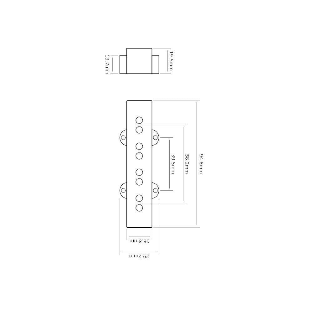 4-string Jazz Bass® style bridge pickup