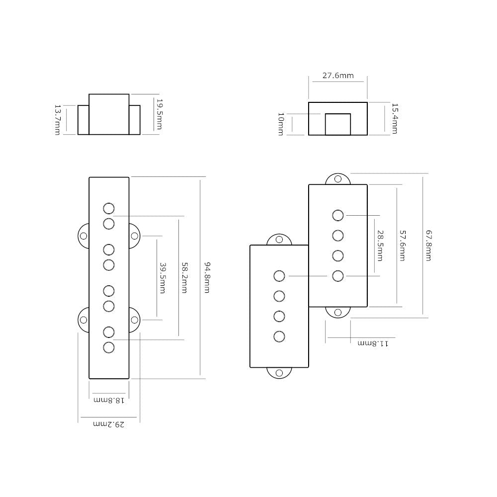 4-string P-Bass® style pickup set