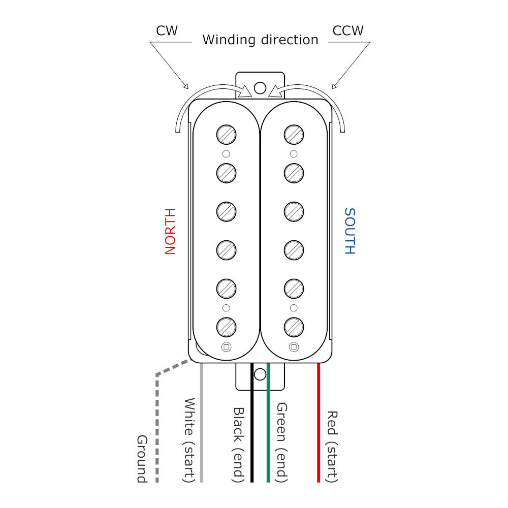 High output humbucker neck pickup