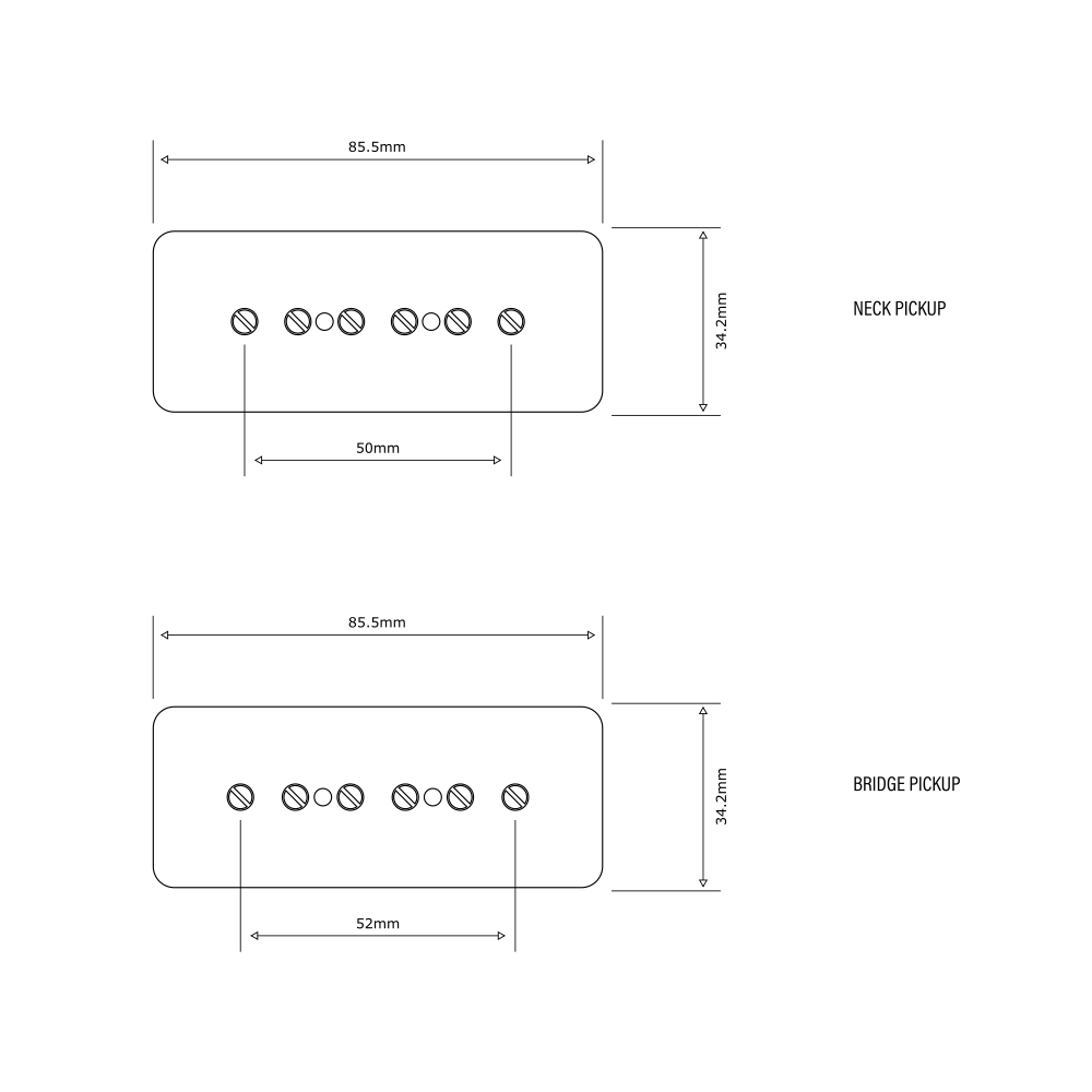 High output P90 Soapbar neck pickup
