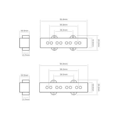 4-string Jazz Bass® style pickup set