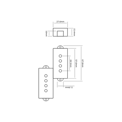 4-string P-Bass® style pickup